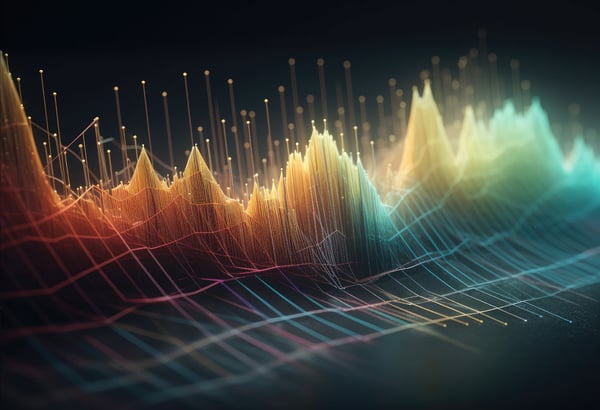 rainbow coloured 3D regression model